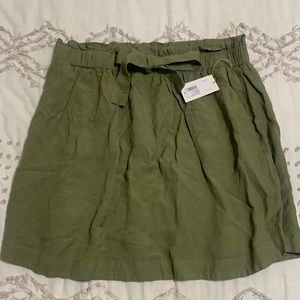 Olive green plus size skirt